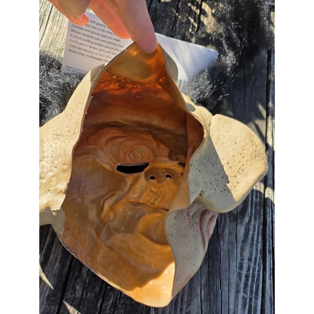 New Vintage Ugly Halloween Mask‎ Pumpkin Time Y2K 2001 Soft PVC